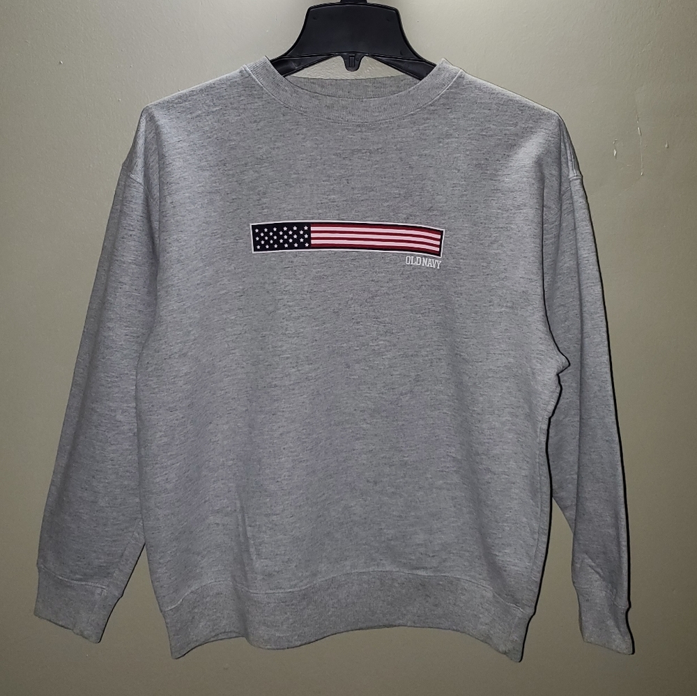 Old Navy Grey Star & Stripes Sweatshirt – XL
